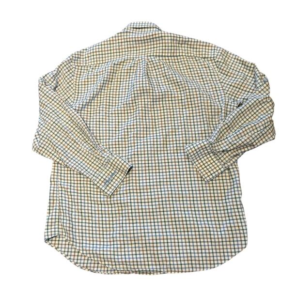 Peter Millar Sea Island Men’s Large Long White Plaid Casual Button Down Shirt - Picture 2 of 8